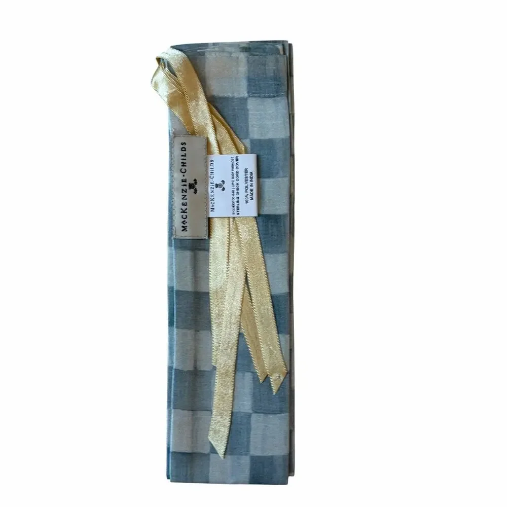 NEW Mackenzie-Childs Sterling Check Cord Cover